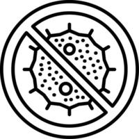 Bacteria Line Icon vector