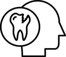 Toothache Line Icon vector