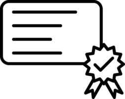 Certificate Line Icon vector