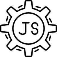 Javascript Line Icon vector