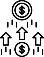 Money Growth Line Icon vector