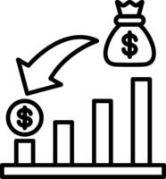 Risk Line Icon vector