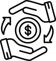 Loan Line Icon vector