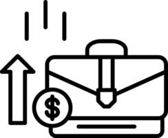 Briefcase Line Icon vector