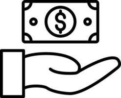 Give Money Line Icon vector