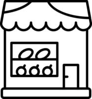 Food Store Line Icon vector