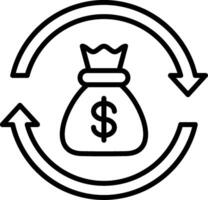 Return Of Investment Line Icon vector
