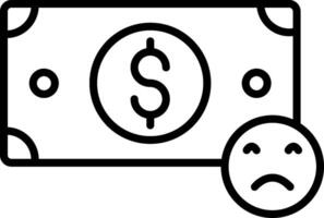 Negative Line Icon vector