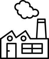 Factory Line Icon vector