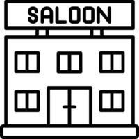 Saloon Line Icon vector