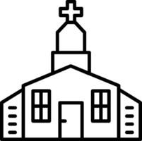 Church Line Icon vector