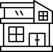 Modern House Line Icon vector