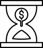 Sand Timer Line Icon vector