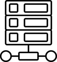 Database Line Icon vector