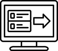 Data Transfer Line Icon vector