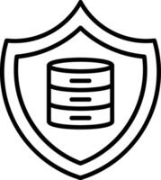 Secure Data Line Icon vector