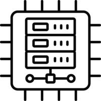 Cpu Line Icon vector