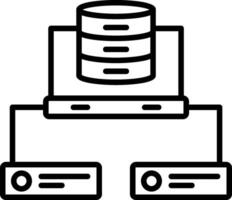 Data Network Line Icon vector