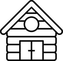 Cabin Line Icon vector