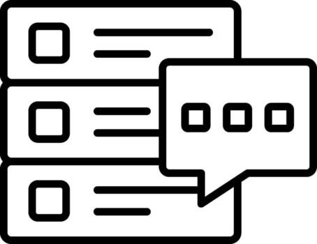 Database Message Line Icon vector