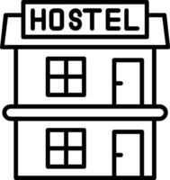 Hostel Line Icon vector