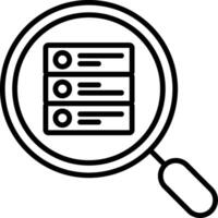 Search Database Line Icon vector