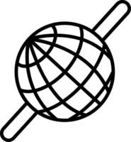 Sphere Line Icon vector
