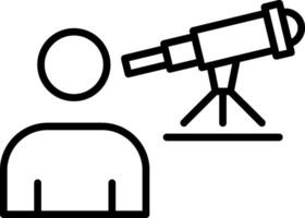 Astronomer Line Icon vector