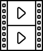 Film Strip Line Icon vector