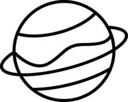 Planet Line Icon vector