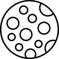 Moon Line Icon vector