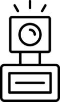 Camera Flash Line Icon vector