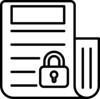 Confidential Line Icon vector