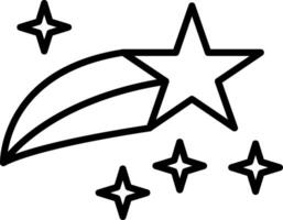 Shooting Star Line Icon vector