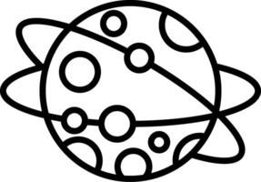 Planet Line Icon vector