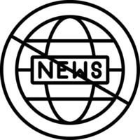 icono de línea de noticias falsas vector