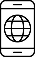 News Feed Line Icon vector