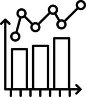 Bar Chart Line Icon vector