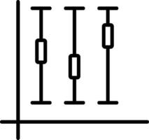 icono de línea de diagrama de caja vector