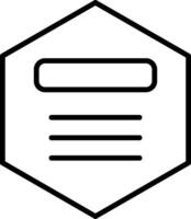 Hexagon Line Icon vector