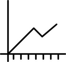 icono de línea de gráfico de líneas vector