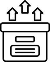 Storage Box Line Icon vector