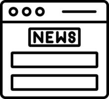 News Feed Line Icon vector