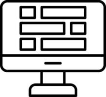Dashboard Line Icon vector