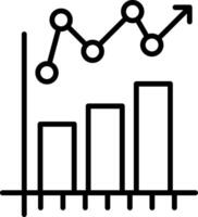 Statistical Chart Line Icon vector