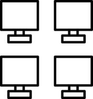 Monitors Line Icon vector