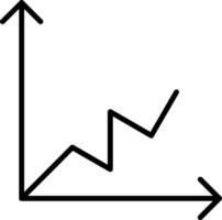 Line Graph Line Icon vector