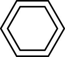 Hexagon Line Icon vector