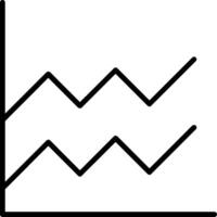 Area Graph Line Icon vector