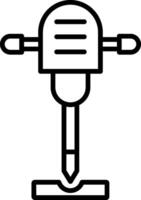 Jackhammer Line Icon vector